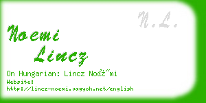 noemi lincz business card